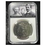 1885-O US MORGAN SILVER DOLLAR SLABBED