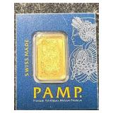 1 GRAM .999 FINE GOLD PAMP BAR