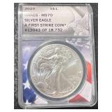 2023 AMERICAN SILVER EAGLE ANACS MS70