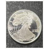 HALF TROY OZ .999 FINE SILVER AMERICAN EAGLE ROUND