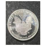 HALF TROY OZ .999 FINE SILVER AMERICAN EAGLE ROUND