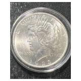 1923 US PEACE SILVER DOLLAR UNC IN AIRTITE