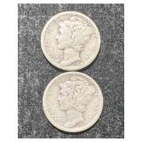 1928D-S US MERCURY DIMES
