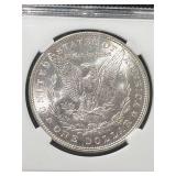 1887 US MORGAN SILVER DOLLAR SLABBED