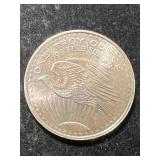 1 TROY OZ .999 FINE SILVER ST GAUDENS DESIGNED ROUND
