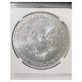 2014 AMERICAN SILVER EAGLE NGC MS70