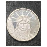 1 TROY OZ .999 FINE SILVER LIBERTY ROUND