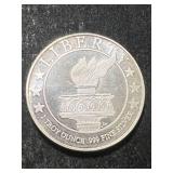 1 TROY OZ .999 FINE SILVER LIBERTY ROUND