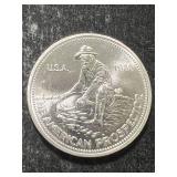1985 ENGELHARD PROSPECTOR 1 TROY OZ .999 FINE SILVER