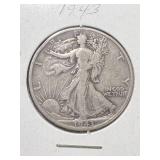 1943-D US WALKING LIBERTY HALF DOLLAR