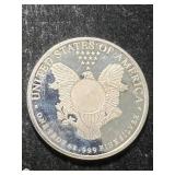 1 TROY OZ .999 FINE SILVER AMERICAN EAGLE ROUND