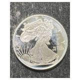 HALF TROY OZ .999 FINE SILVER AMERICAN EAGLE ROUND