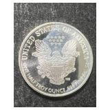HALF TROY OZ .999 FINE SILVER AMERICAN EAGLE ROUND
