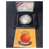 2020 BASKETBALL HALL OF FAME COMMEM PROOF SILVER DOLLAR