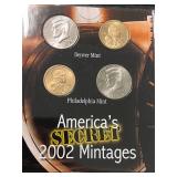 AMERICAS SECRET 2002 MINTAGES 4 COIN SET