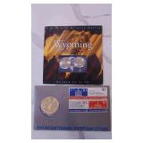 1974 Bicentennial First Day Cover Coin and US Minded Wyoming Quarters