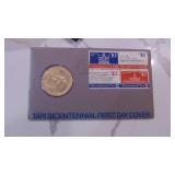 1974 Bicentennial First Day Cover Coin and US Minded Wyoming Quarters