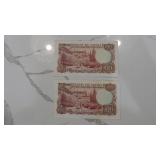 2-Spainish Currency Notes