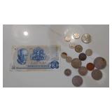 14-Norway Coin and 1 Piece of Currency