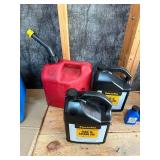 Mixed Fuel & Oil Containers - quantity contents unverified