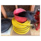 Mixed Lot: Vogelzang Fire Bricks, Garden Hose, Jack Stands & Tubs