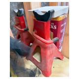 Mixed Lot: Vogelzang Fire Bricks, Garden Hose, Jack Stands & Tubs