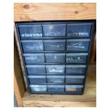15-Drawer Hardware Organizer Cabinet With Assorted Fasteners