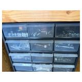 15-Drawer Hardware Organizer Cabinet With Assorted Fasteners