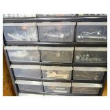 15-Drawer Hardware Organizer Cabinet With Assorted Fasteners