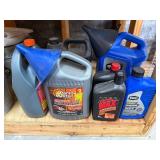 Mixed Lot: Motor Fluids, Funnels & Galvanized Buckets - content quantities unverified