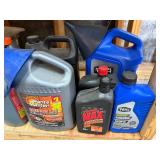 Mixed Lot: Motor Fluids, Funnels & Galvanized Buckets - content quantities unverified