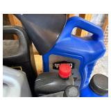 Mixed Lot: Motor Fluids, Funnels & Galvanized Buckets - content quantities unverified