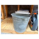 Mixed Lot: Motor Fluids, Funnels & Galvanized Buckets - content quantities unverified