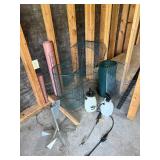 Mixed Lot: Roundup Sprayers, Wire Mesh Rolls & Garden Supports