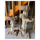 Carpeted Cat Trees 50 in Tall (Lot of 2)