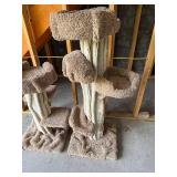 Carpeted Cat Trees 50 in Tall (Lot of 2)