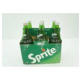 Vintage 6 pack of Sprite 1 liter glass bottles