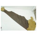 brown leather piece, 68" long