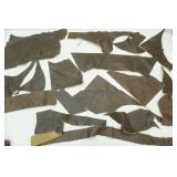 dark brown leather pieces