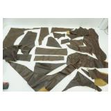 dark brown leather pieces