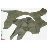 dark brown leather pieces