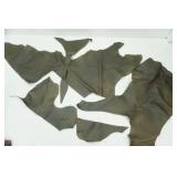 dark brown leather pieces