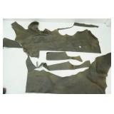 dark brown leather pieces