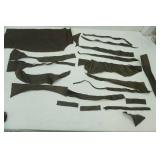 dark brown leather pieces