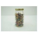 Jar of Vintage Clay Marbles