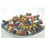 Jar of Vintage Clay Marbles