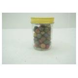 Jar of Vintage Clay Marbles