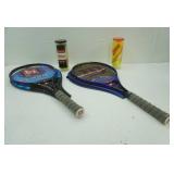 NEW (2ct) Tennis Rackets and (6ct) Tennis Balls