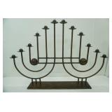 decorative metal candle holder and candles 39.5"x 26"H