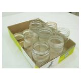 variety of canning jars and lids. pint and half pint
